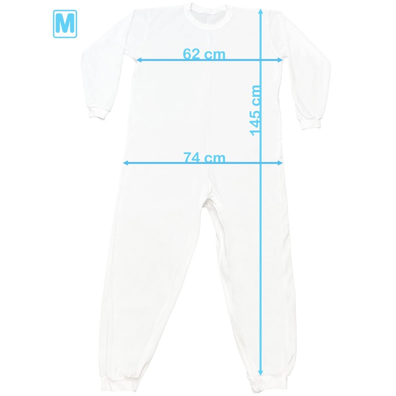 Winter Pyjamas 1 Zip Long Sleeve Breathable Size M