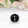JewelryWe Men's Christian Jesus Cross Ring 316L Stainless Steel Catholic