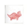 Stupell Industries Pink Triceratops Dinosaur Animal Wall Plaque Art, Design