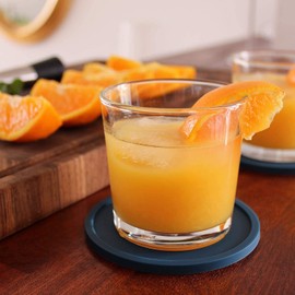 4" Non Slip Coasters Heat Insulation Colorful Unique Slice Silicone Drink Cup Mat,Anti-Slip Cup Coasters Protect Furniture and Table from Water Marks and Scratch Damage.Mixed Color(Pack of 10pcs)