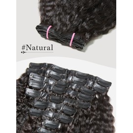 Clip in Hair Extensions Real Human Hair 9Pcs Remy Human Hair Extensions Clip in for Women Natural Human Hair Black 18inch 125g 9Pcs Straight Seamless Hair