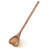 NUOBESTY Wooden Heart Spoons, Bamboo Heart Shaped Serving Mixing Spoon