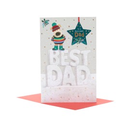 Boofle To A Brilliant Best Dad Cute Christmas Greeting Card