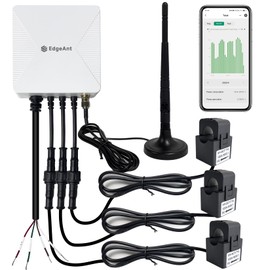 Energy Monitor with 3 x 120A Terminals, 1/3 Phase Power Monitor for Home, Real Time Current Monitor/Meter, WiFi Meter, Solar/Net Measurement, Home Energy Automation and Control