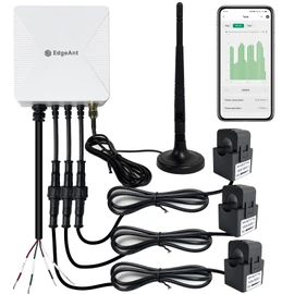 Energy Monitor with 3 x 120A Terminals, 1/3 Phase Power Monitor for Home, Real Time Current Monitor/Meter, WiFi Meter, Solar/Net Measurement, Home Energy Automation and Control