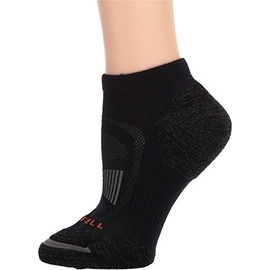 Merrell Zoned Cushioned Wool Hiking Low Cut Socks-1 Pair Pack-Breathable Arch Support, Black, L/XL (Men's 12.5-15 / Women's 14+)