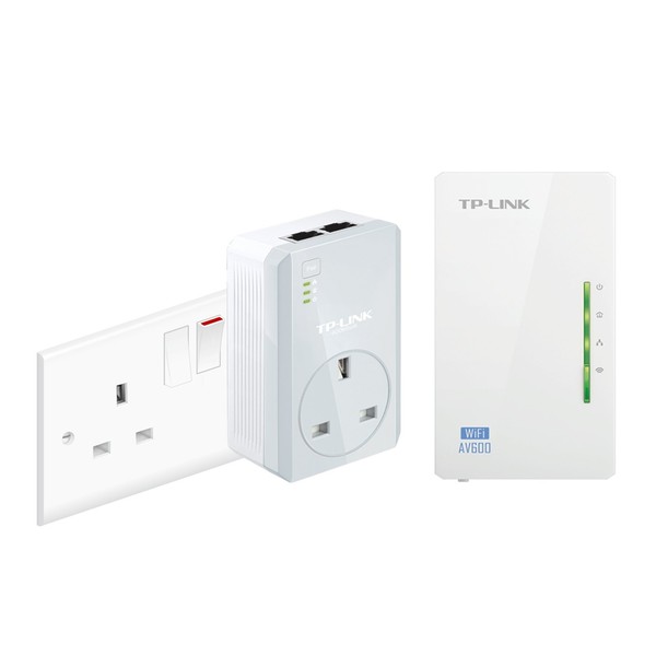 TP-Link TL-WPA4226KIT 2-Port Powerline Adapter WiFi Starter Kit, Range Extender,
