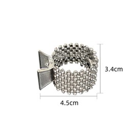 Esshogo 3 Stück Haarspangen Damen Haarklammer Metall, Strass Haarspangen Halter Hoher Pferdeschwanz Rutschfest Modische für Dickes Dünn Haar