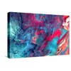 ART.COM Stretched Canvas Print Bright Artistic Splashes. Abstract Painting Color