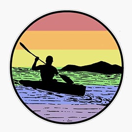 Kayaking Sticker Decal Vinyl Bumper Stickers Waterproof 5"