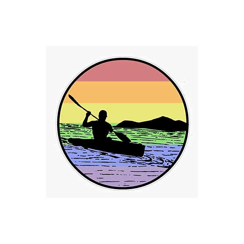Kayaking Sticker Decal Vinyl Bumper Stickers Waterproof 5"