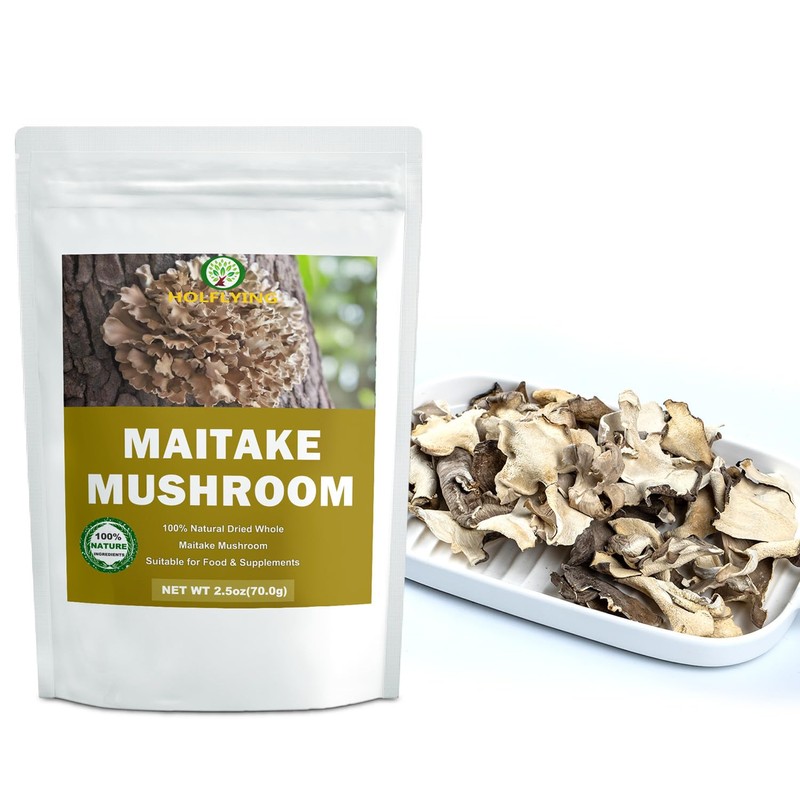 Dried Raw Maitake Mushrooms - 2.5 oz, All-Natural Whole Maitake