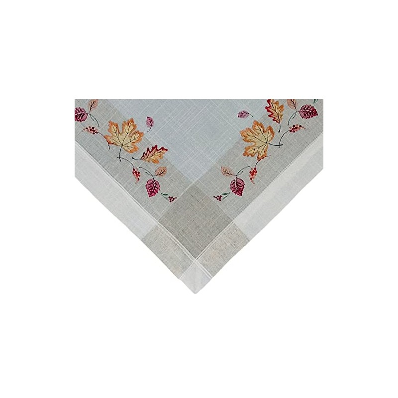 matches21 Melina Table Cloth Leaves Autumn Embroidery Home Textiles Table