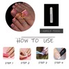 MISUD Summer Press on Toenails Glossy Fake Toe Nails Glue