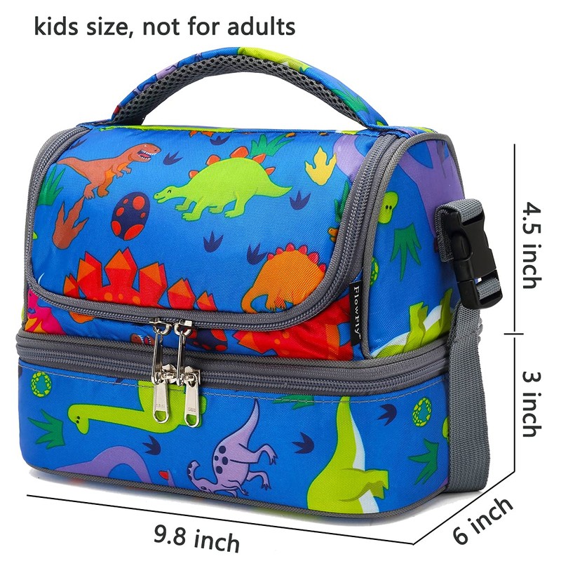 FlowFly Double Decker Cooler Insulated Lunch Bag Large Tote for
