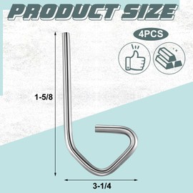 Yaocom 4 Pcs Hitch Pin Clip for Hand Truck Convertible Composite Hand Truck Replacement Lock 3 1/4" Grab Pin Clip