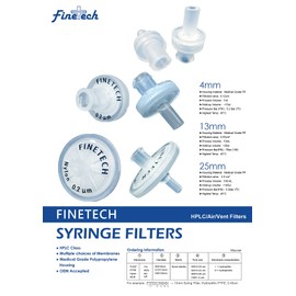 Nylon Syringe Filters 13mm Diameter 0.45μm Pore Size for Laboratory Filtration by Finetech (Pack of 100) Made in Taiwan (100, Nylon 13mm 0.45um)