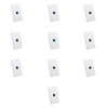 Single Gang 1 Port Flat Keystone Wall Plate - White