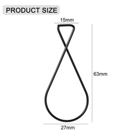 Sratte 60 Pieces Drop Ceiling Hooks Clips for Hanging Classroom Ceiling Hangers Suspended Tile Hanger for Classroom Office Home Wedding Decorations(Black)