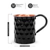 Premium Copper Mugs Set of 2 – 16oz Diamond-Shaped Drinkware
