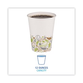 Boardwalk DEER12HCUP Deerfield Printed Paper Hot Cups, 12 oz, 50 Cups/Pack, 20 Packs/Carton