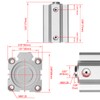 Heschen SDA 40-50 Compact Aluminium Air Cylinder Bore: 40 mm