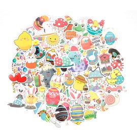Easter Stickers,100Pcs Easter Egg Stickers,Egg Stickers Easter,Easter Eggs Stickers,Easter Vinyl Stickers,Easter Sticker Sheets,Stickers for Easter Eggs,Easter Sticker,Festive Easter Cute Stickers