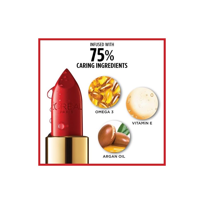 L'Oréal Paris Colour Riche Satin Lipstick, fórmula hidratante con vitamina