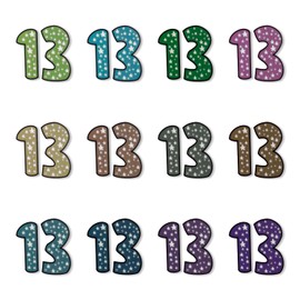 Tabanzhe No. 13 Temporary Tattoo - Persistent Simulation Easy to Use Concert Support Temporary Tattoo Universal in Party Concert Music Festival(Multicolored)