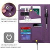 Toplive Portfolio 3 Ring Binder, Business PU Leather Padfolio Organizer