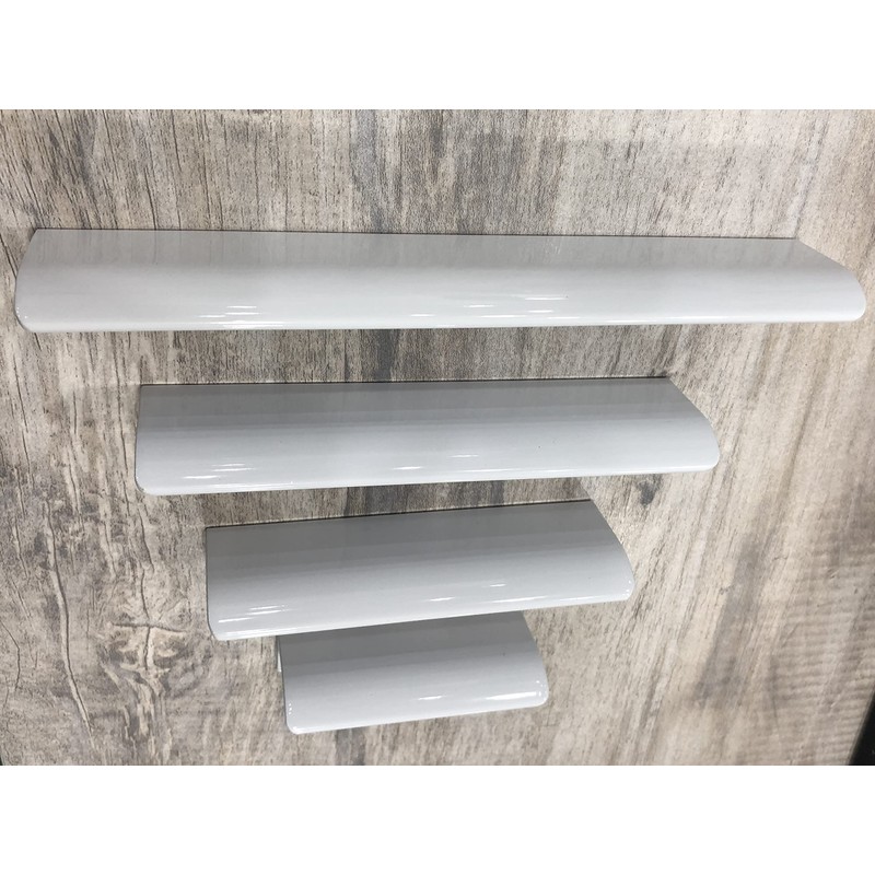 Tsnamay 2Pcs 3.15" White Arc Surface Pull,White Edge Pulls Furniture