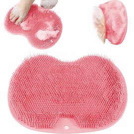Shower Foot Scrubber, Wall Mounted Bath Massage Pad, Back Scrubber Back with Non Slip Suction Cups to Improve Circulation, Soothe Achy Feet