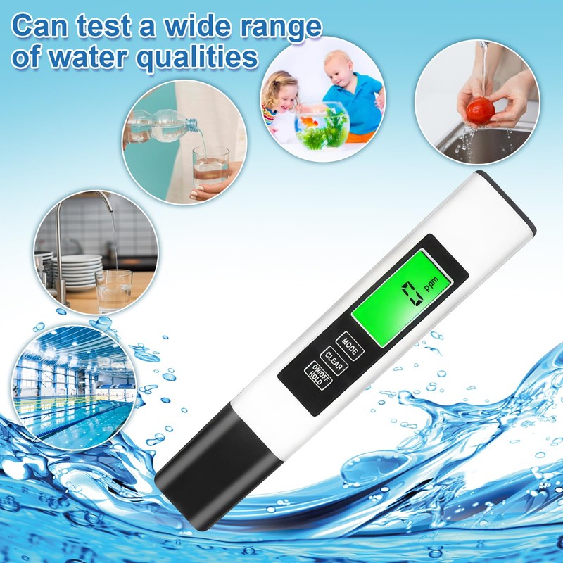 TDS Meter Digital Water Quality Tester, 3 in 1 Digital