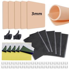 3MM Fake Skin Tattoo Practice Kit - Jconly 67PCS Tattoo Starter Kit for Beginners, 5pcs 3MM Tattoo Fake Skin 5pcs Dental Bibs 5pcs Transfer Paper 50 Ink Caps 2 gloves Tattoo Practice Kit