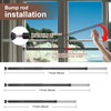 BeBecome Sliding Door Security Bar，17-50 inch Adjustable Patio Door Security
