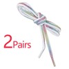 Elerevyo Shoelaces, Round Shoelaces, Fashionable, Reflective Stripes, Unisex, 2 Pairs,
