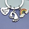 Vadaka Mom to Be Gift Keyring New Mommy Keychain Rainbow