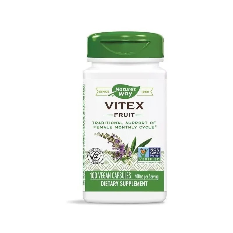 Vitex Agnus Castus de Natures Way, 400 mg, 100 cápsulas