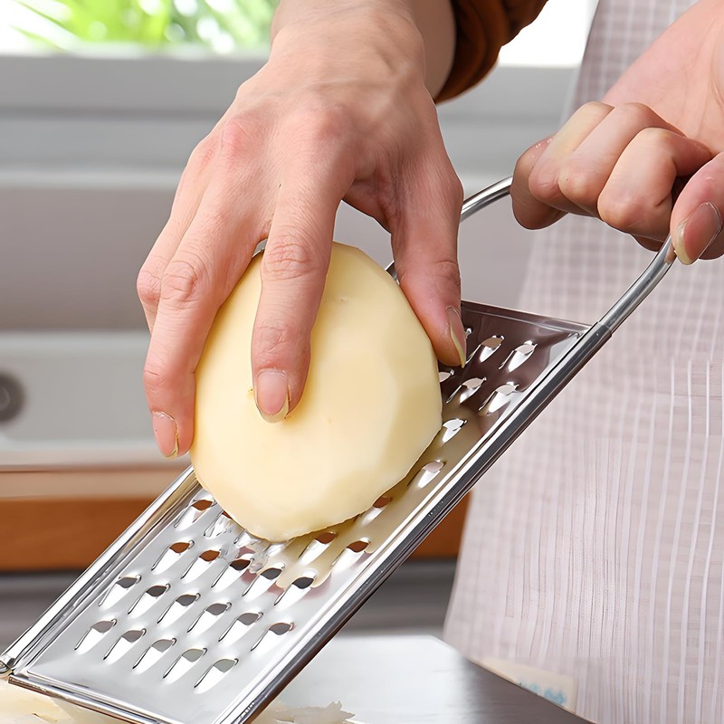 2 Pack Cheese Grater Handheld, Flat Coarse Stainless Steel Food