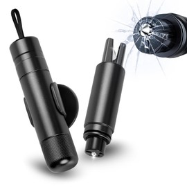 Sosayet 2 in 1 Seat Belt Cutter Emergency Hammer - 2 Pieces Hammerdex Glass Breaker - Emergency Hammer Car with Belt Cutter - Upgraded Emergency Rescue Tool - Safety Hammer Car for Bus, Car (Black)