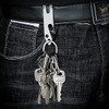 NA 2 Sets of Multifunctional Keychains Stainless Steel Key Belt