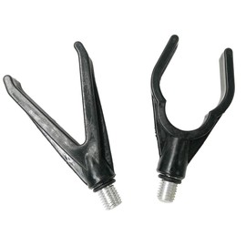 4Pcs Carp Fishing Rod Rest U&V-Head Rod Butt Rests Gripper w/Thread M3/8 Fits All Rod Pod Holder Carp Fishing Accessory (Black)