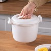 JWTIFOA Microwave Rice Cooker, 1.8 Quart/7 Cup Microwave Steamer for