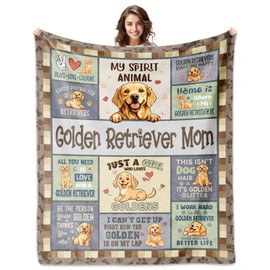 LXCCLDOLAC Golden Retriever Blanket 60x50 - Gifts for Mom, Women, and Lovers