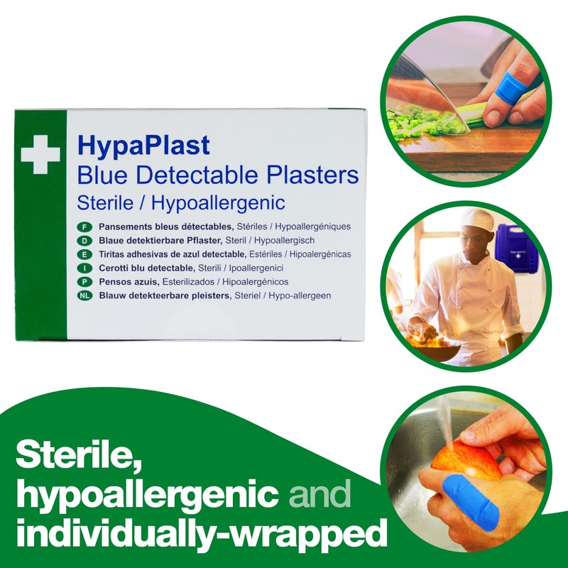 HypaPlast Blue Catering Plasters Assorted Pack