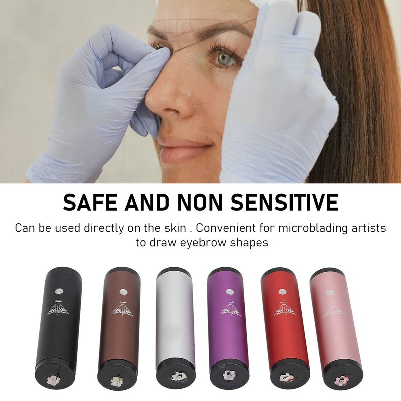 6pcs 65.6ft Makeup Brow Mapping String Beauty Salon Pre Inked