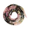 JM Design Natural Gradient Multi Color Tourmaline Faceted Round Beads
