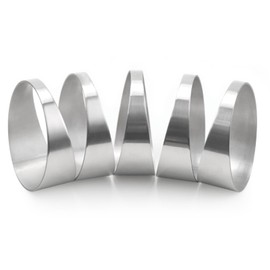 A-KARCK 304 Stainless Steel Pie Cuts, 3'' Exhaust Pipe with Laser Cut 5 Pcs（polishing）
