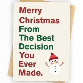 Funny Christmas Card for Men, Husband, Boyfriend, Him, Unique Christmas Gifts for Men, Husband, Boyfriend, Him, Xmas Card, with Envelopes