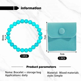 1Pc Beaded Bracelet And 1Pc Storage Bag, Friendship Bracelet, Women'S Bracelet, Gift For Women, Adjustable Beaded Bracelet, Clothing Accessories